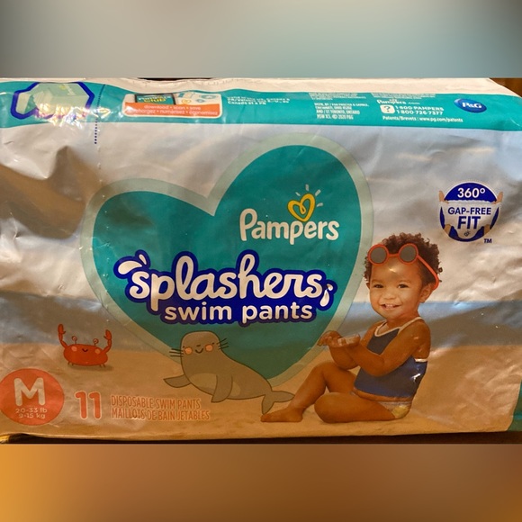 NWT Pampers Splasher Disposable Swim Pants Size Medium - Picture 3 of 7